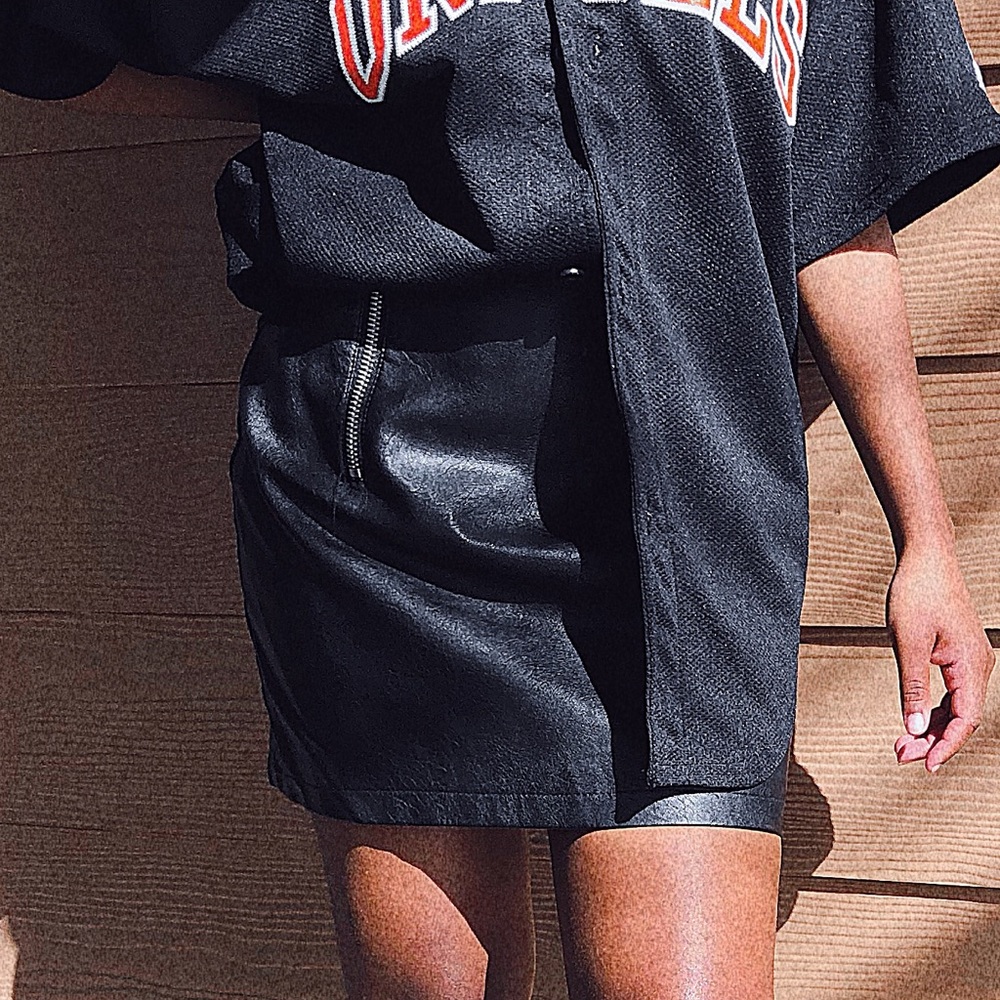 Pleather Mini-Skirt
